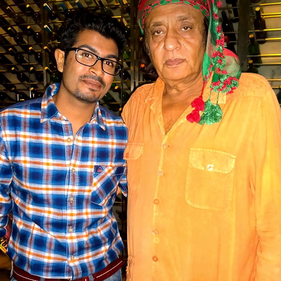 Lalit Verma with veteran actor Ranjeet at the Kota Junction music launch, Mumbai