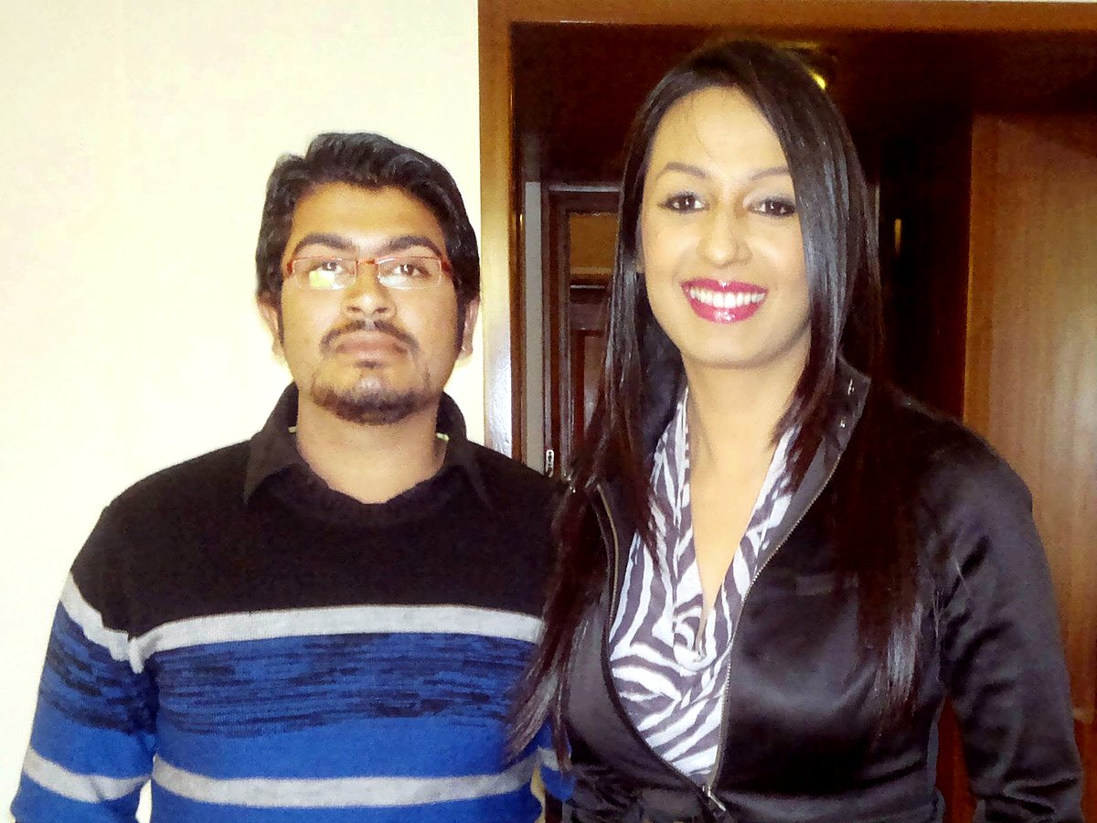 Lalit Verma with Kashmera Shah at Ticket to Bollywood, 2012
